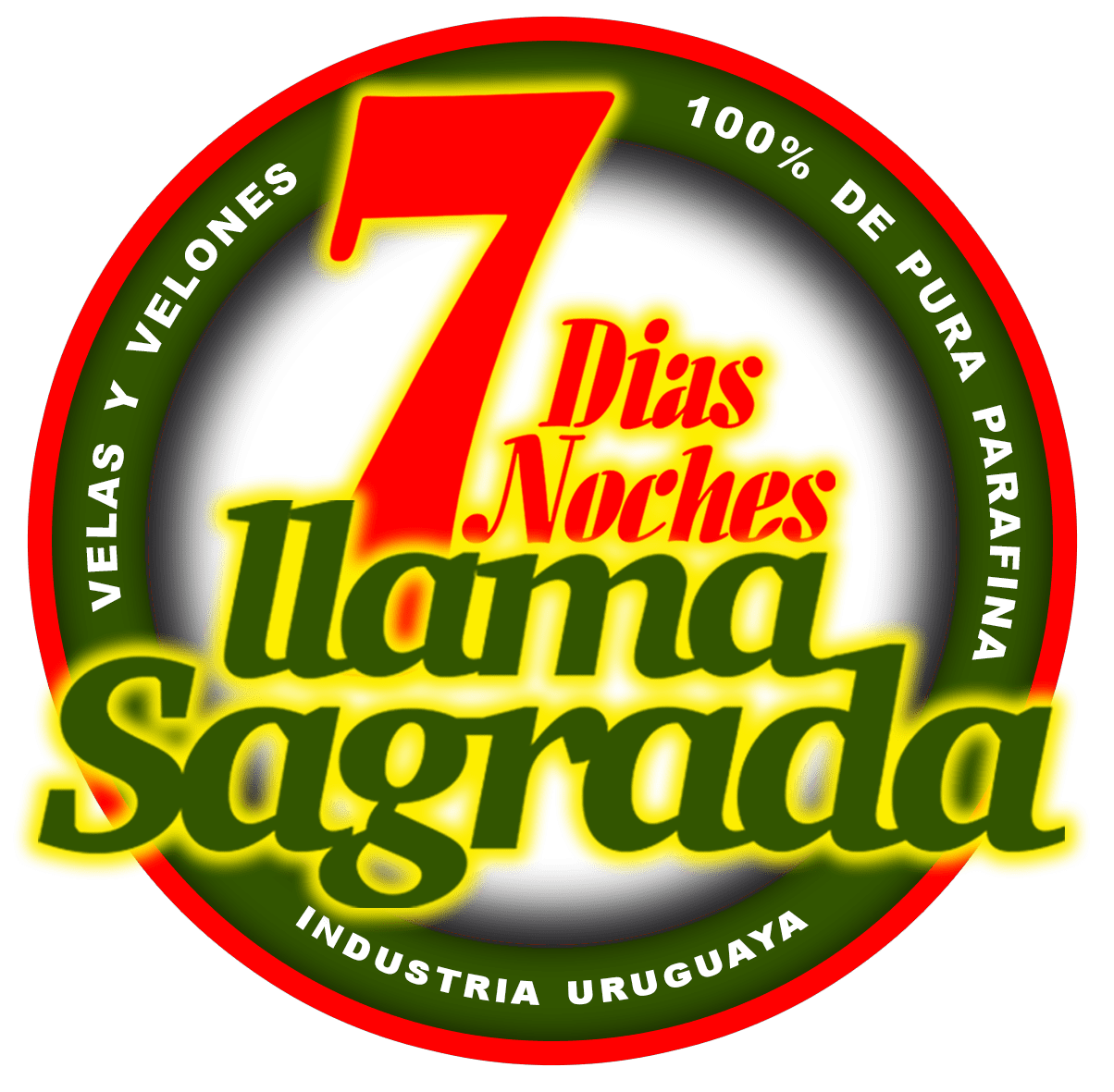 Velón 7 días dorado