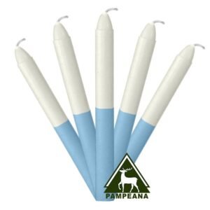 Vela N4 blanca y celeste 1 Vela N4 blanca y celeste