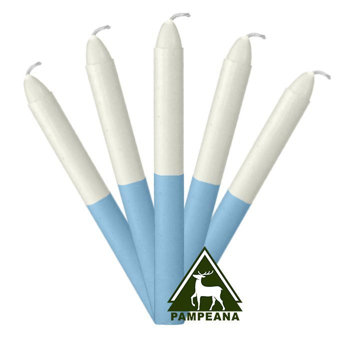 Vela N4 blanca y celeste