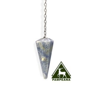 Péndulo de piedra Cianita azul