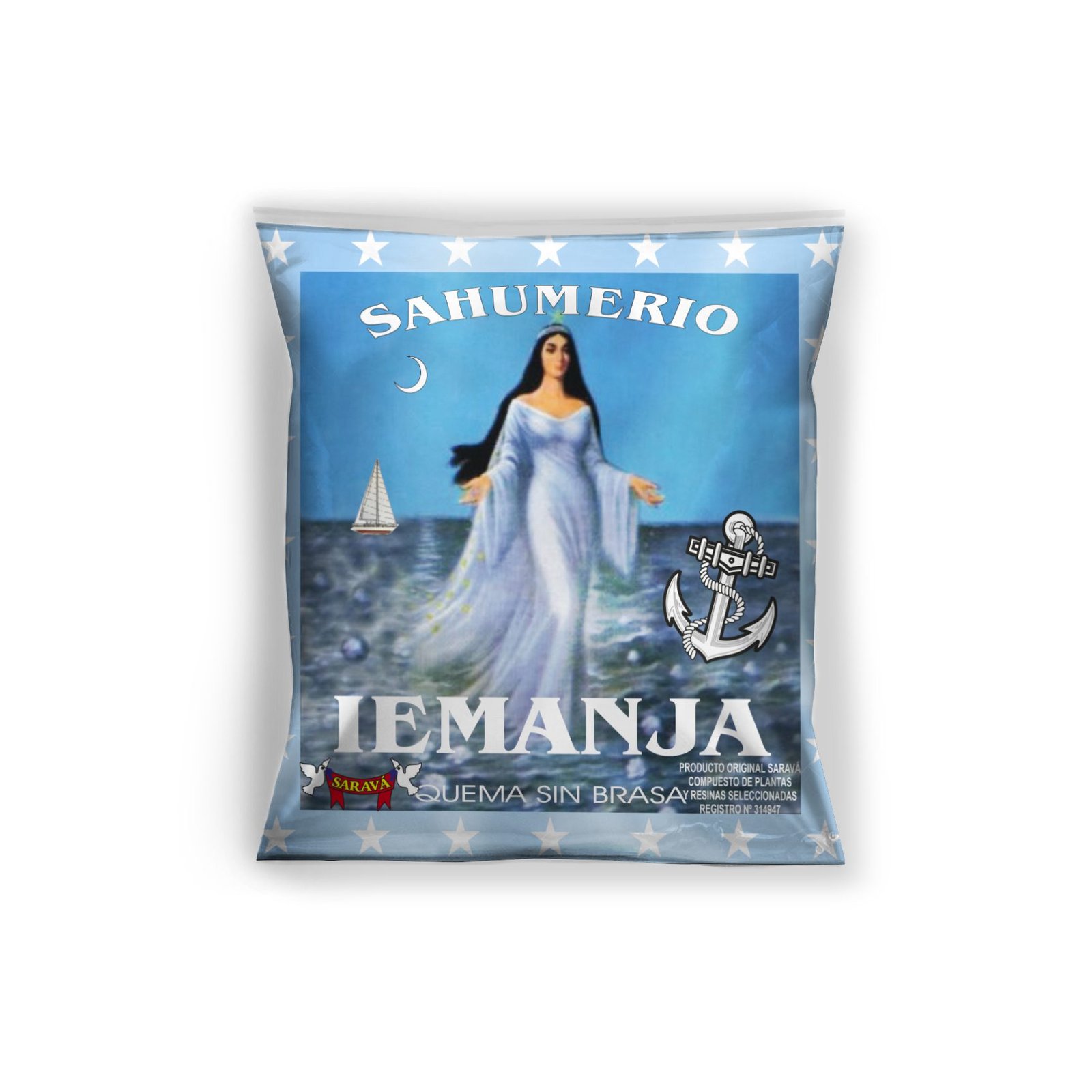Iemanja sahumerio en polvo