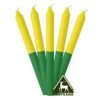 Vela super amarilla y verde