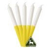 Vela super blanco y amarilla