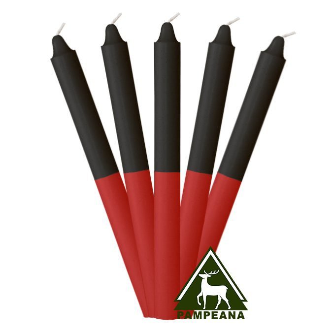 Vela super negra y roja