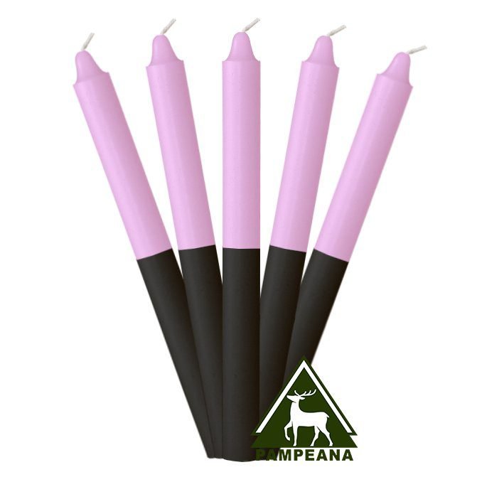 Vela super rosado y negro