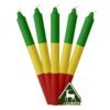 Vela super verde, amarillo y rojo
