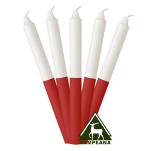Vela super blanca y roja