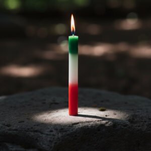 Vela-N°4-combinada Veladora Verde