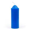 Velón pilar mediano Azul de 4x10cm Liso