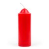 Velón pilar mediano Rojo de 4x10cm Liso