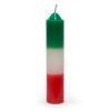 Velon pilar grande Verde, blanco y rojo de 4x20cm combinado