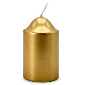 Velon pilar chico de 4x6cm liso Dorado