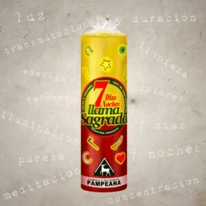 Velón 7 días amarillo y rojo