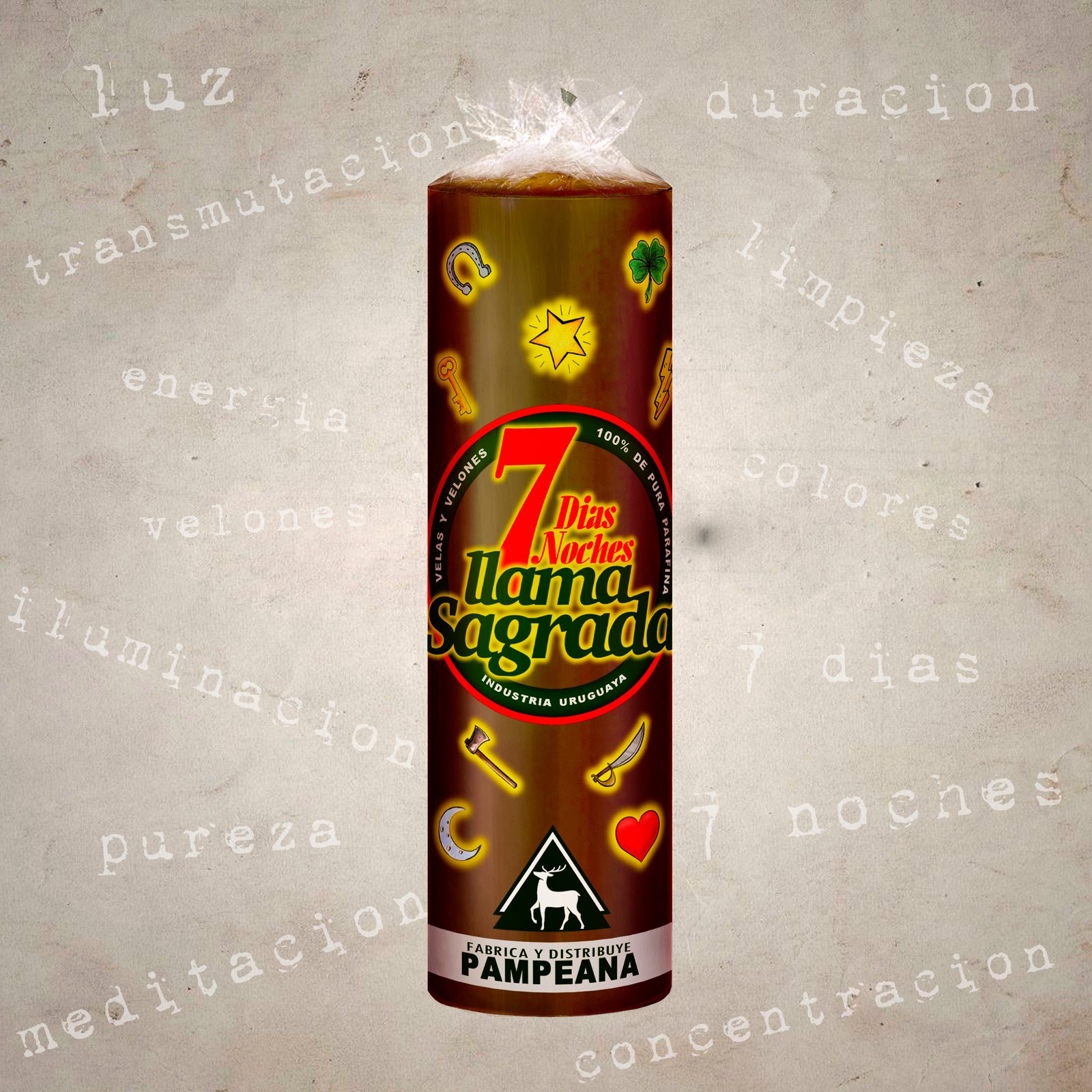 Velón 7 días marron