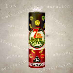 Velón 7 días negro, blanco y rojo