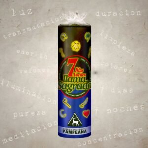 Velón 7 días negro y azul