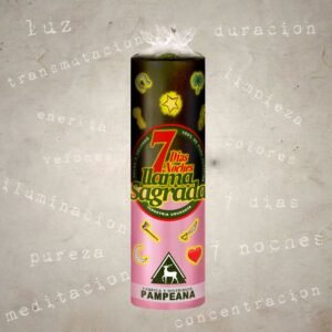 Velón 7 días negro y rosado