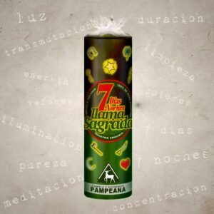 Velón 7 días negro y verde