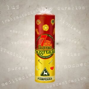 Velón 7 días rojo y amarillo