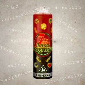 Velón 7 días rojo y negro