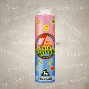 Velón 7 días rosado y celeste