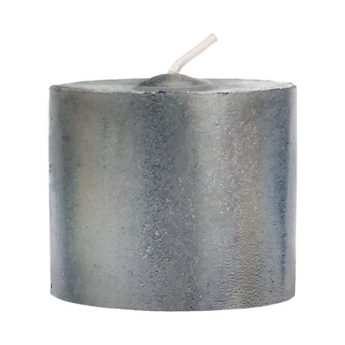 Velón cilíndrico 6x5 Plateado