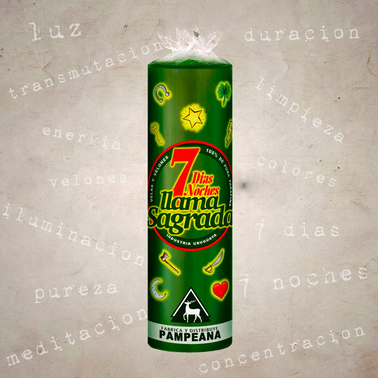 Velón 7 días Verde