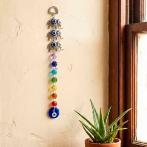 Colgante siete chakras y tres elefantes