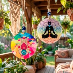 Colgante mano de Fátima o siete chakras