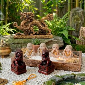 Fuente de agua Ganesha dorada