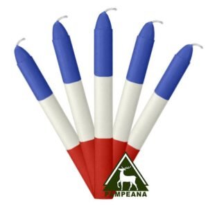 Vela N4 azul, blanca y roja