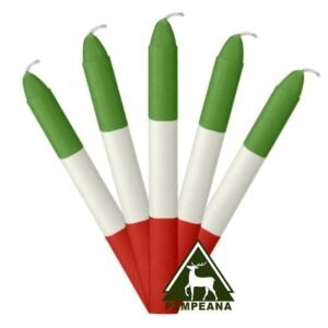 Vela N4 verde, blanca y roja