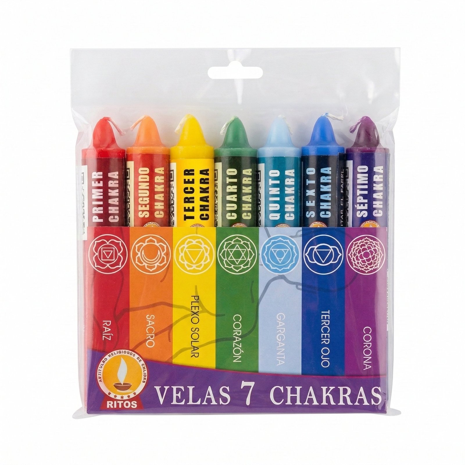 Pack de velas 7 chakras - Ritos - Imagen 2