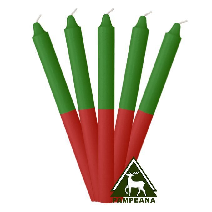 Vela super verde y roja