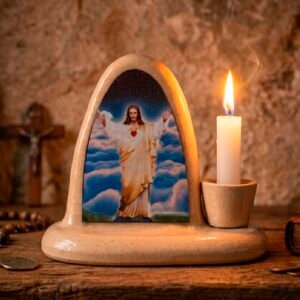 Candelabro Altar Jesús Bendiciendo